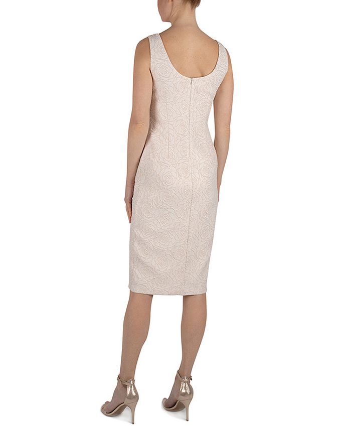 Donna Ricco Asymmetrical Knot-Neck Jacquard Dress & Reviews - Dresses ...