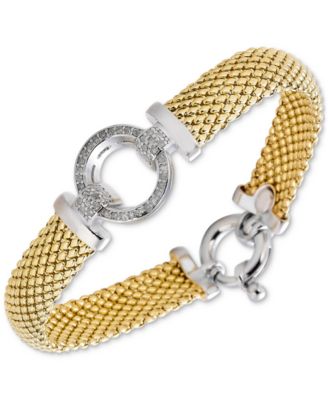 Diamond Mesh Bracelet in Vermeil and Sterling Silver (1/4 ct. t.w.)