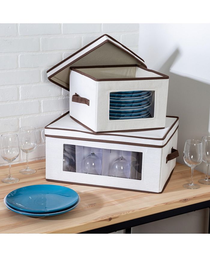 Honey Can Do 2Pack Dishware or Closet Window Storage Boxes Macy's