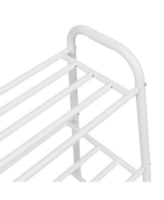 Honey Can Do 3-Tier White Matte Metal Shoe Rack