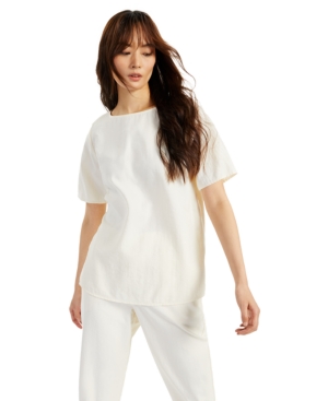 Alfani Boat-neck Top, Created For Macy's In Antique White