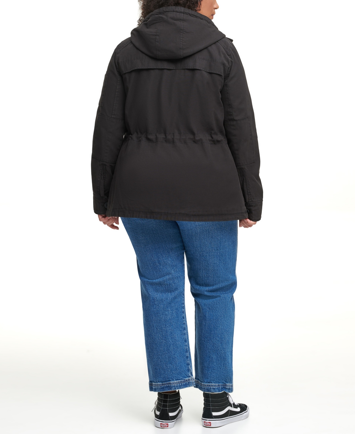 Levi s Trendy Plus Size Cotton Hood Utility Jacket Army Green Smart Closet