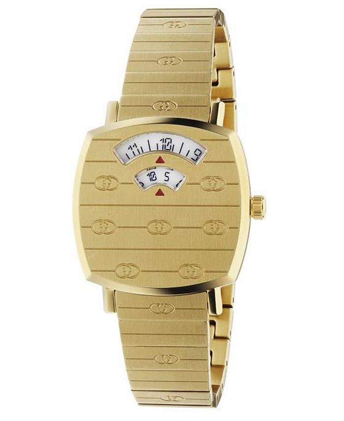 Gucci Women's Swiss Grip Gold PVD Stainless Steel Bracelet Watch 27mm -  Macy's