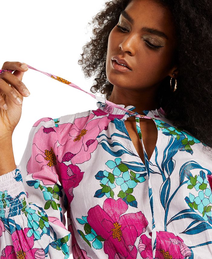 Blouse INC International Concepts En Polyester - Taille L, Style Smocked, Occasion Très Bon État