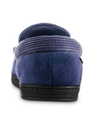 Signature Men's Microterry and Waffle Travis Moccasin Slippers