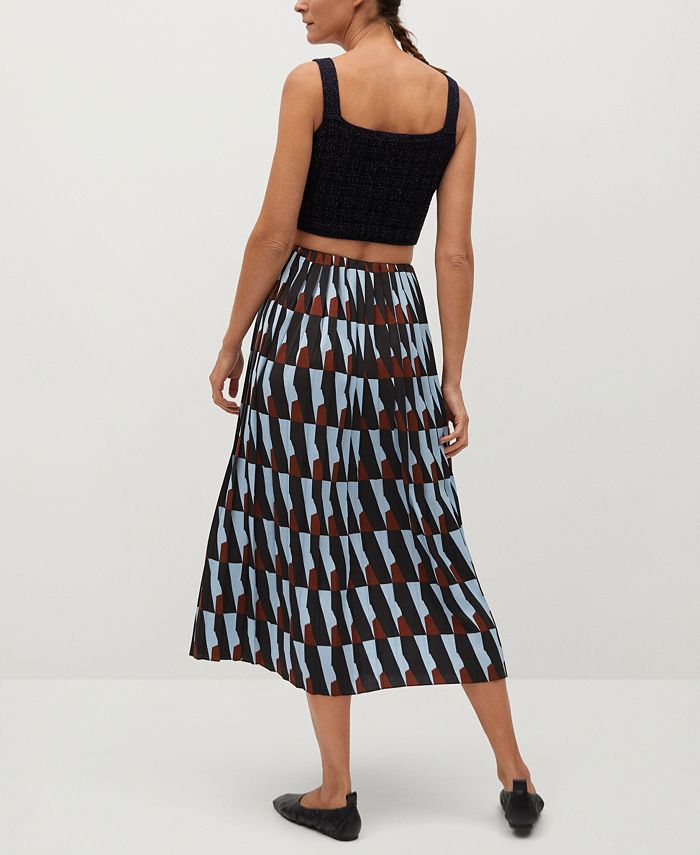 MANGO Women's Geometric Print Skirt - Macy's