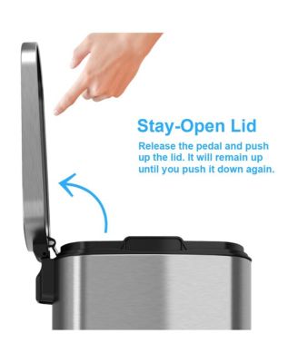 SoftStep Stainless Steel Trash Can with Odor Filter