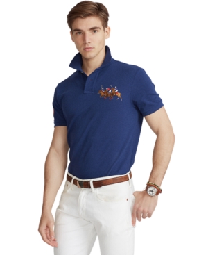 Polo Ralph Lauren Men's Custom Slim Fit Triple-Pony Polo Shirt
