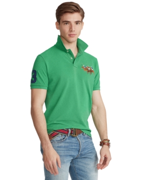 Polo Ralph Lauren Men's Custom Slim Fit Triple-Pony Polo Shirt
