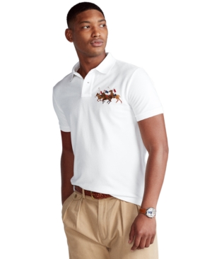Polo Ralph Lauren Men's Custom Slim Fit Triple-Pony Polo Shirt