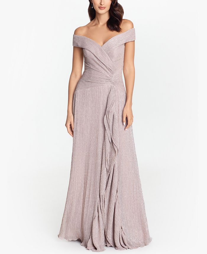 xscape off shoulder gown
