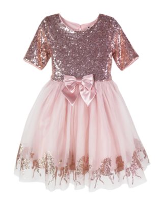 macy's pink sequin dress