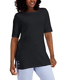Embellished Knit Split Hem Solid Tunic, Created for Macy's