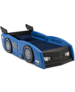 Delta Children Grand Prix Race Car Toddler And Twin Bed In Blue