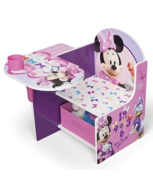 Delta Children Disney Minnie Mouse Chair Desk With Storage Bin By  In Pink