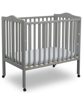 Delta Children Folding Portable Mini Baby Crib with Mattress Macy s