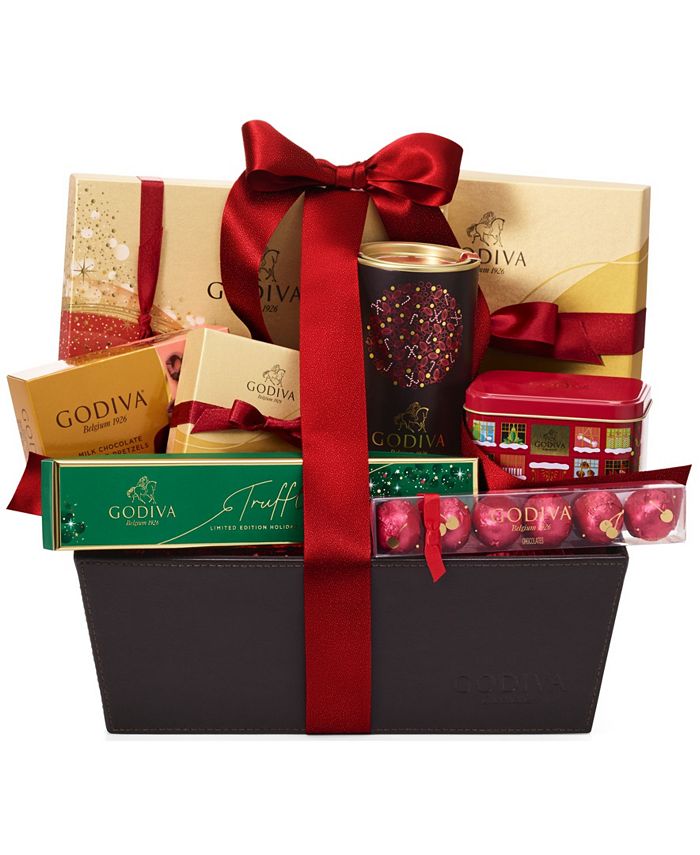 Godiva Spirit Of The Season Chocolate Gift Basket, 8 Piece Set