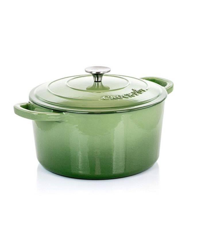 Crock-Pot Artisan Round Enameled Cast Iron Dutch Oven, 7-Quart, Sapphire  Blue