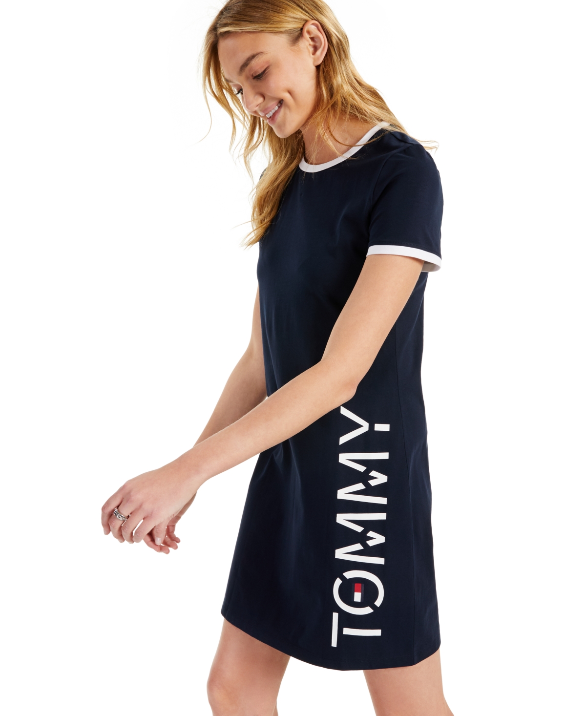 Tommy Hilfiger Women's Vertical Logo Dress