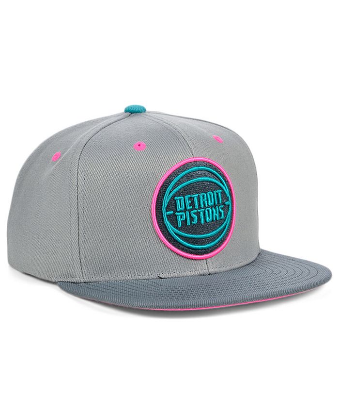 Mitchell & Ness Detroit Pistons Grey Wolf Mags Snapback Cap Macy's