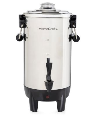 HomeCraft - CU30SS Quick-Brewing 1000-Watt Automatic 30-Cup Coffee Urn - Stainless Steel