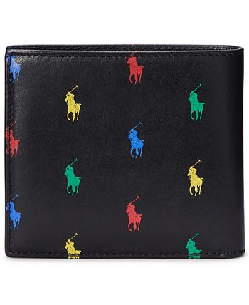 Polo Ralph Lauren Men's Allover Pony Leather Billfold Wallet & Reviews -  All Accessories - Men - Macy's