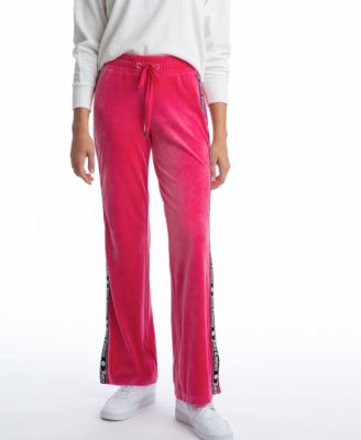 velour track pants womens