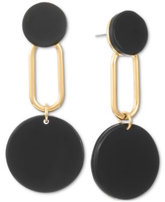 Macy's Alfani Gold-Tone Stone Statement Earrings, Created for Macy's ...