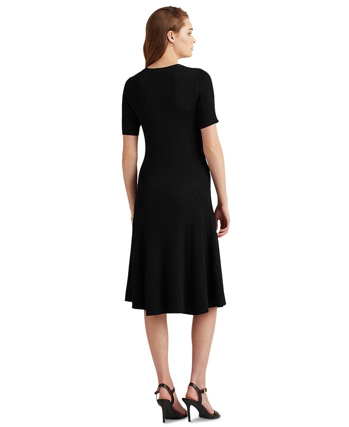 Lauren Ralph Lauren Short Sleeve A-Line Dress - Macy's