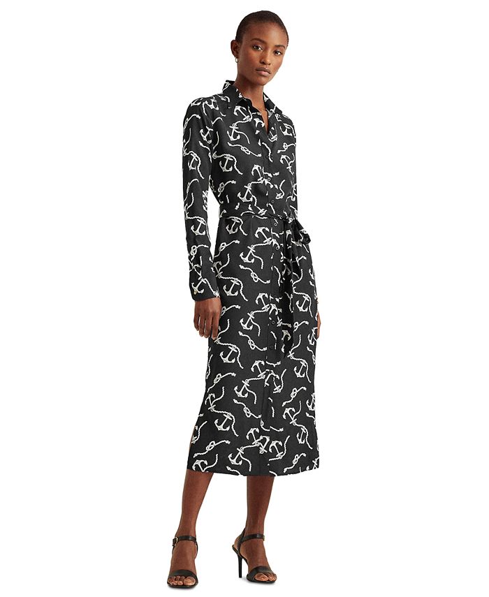Macy's black and cheap white dress