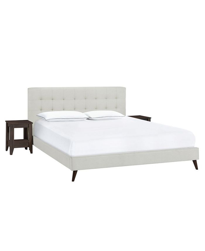 Homefare Mid Century Modern Headboard and Nightstand Combo, Queen Macy's