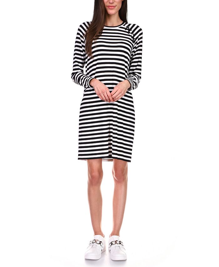 Michael kors striped outlet dress