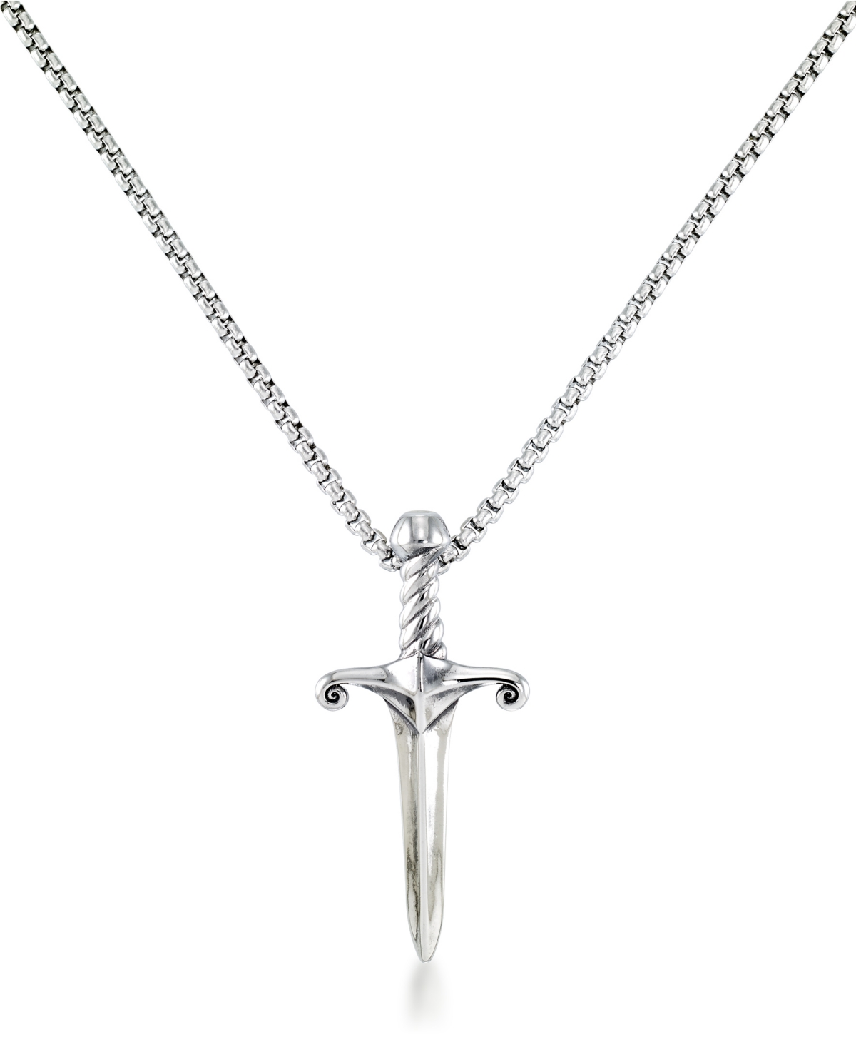 Men's Dagger 24" Pendant Necklace in Stainless Steel - Stainless Steel