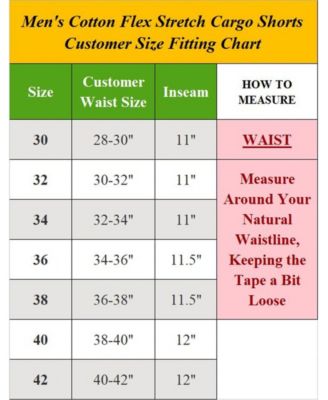 Men's Flat Front Belted Cotton Cargo Shorts