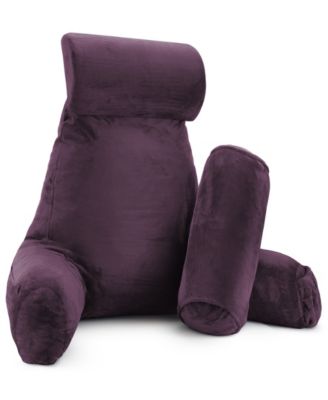 Soft Velour Cover Reading Backrest Pillow Set, Extra Large
