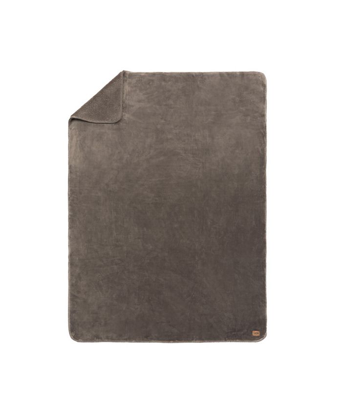UGG® Whitecap Plush Flannel Throw, 50" x 70" Macy's