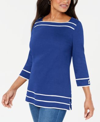 Karen Scott - Cotton Boatneck Tunic