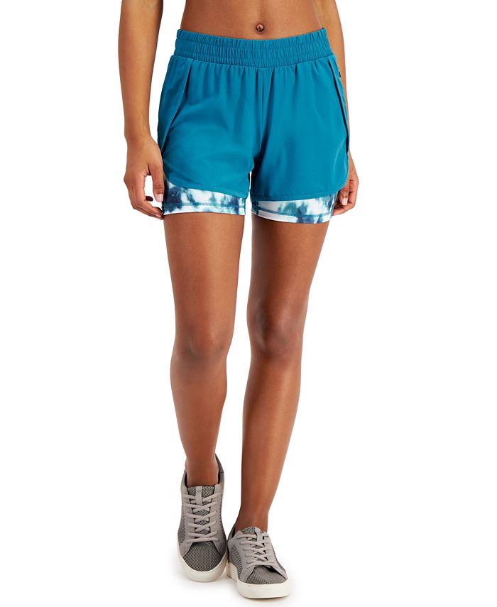 Ideology Layered Running Shorts, Created for Macy's - Macy's