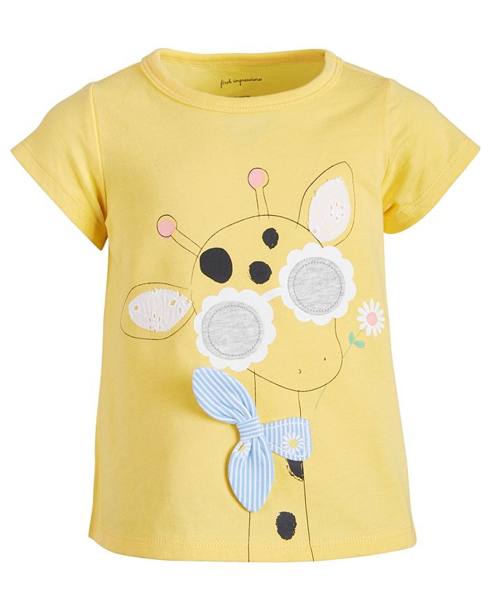 First Impressions Baby Girls Cotton Giraffe T-Shirt, Created for Macy's ...