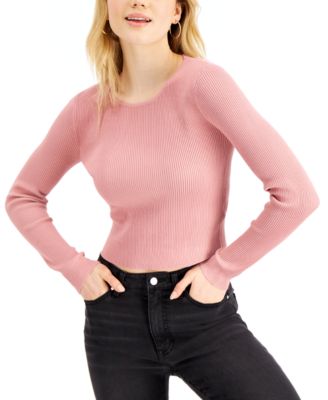 Crave Fame Juniors' Open-back Rib-knit 