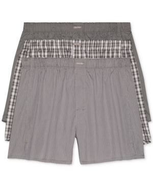 Calvin Klein Men's 3-Pack Woven Boxers