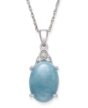 Aquamarine necklace macys deals