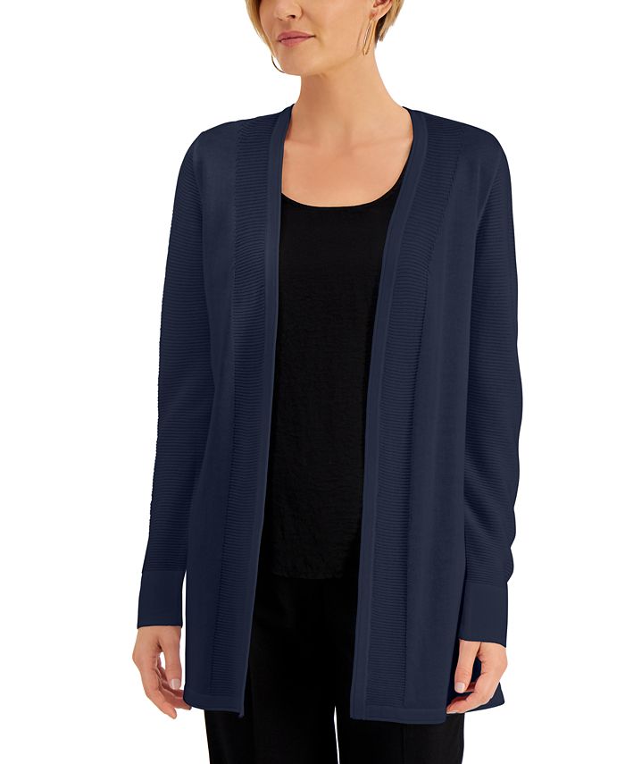 JM Collection Petite Solid Open-Front Cardigan, Created for Macy's - Macy's