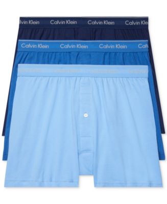 Calvin Klein Men's 3-pack Cotton Classic Knit Boxer, Black, Small