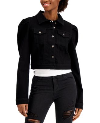 juniors black jean jacket