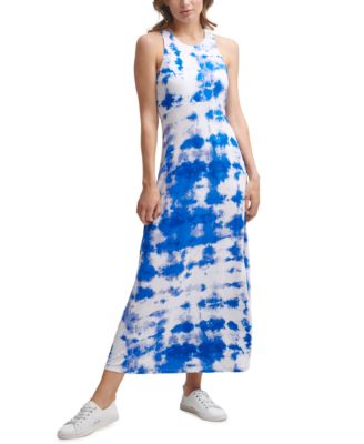 calvin klein tie dye maxi dress