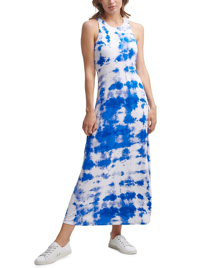 Calvin Klein Tie-Dyed Maxi Dress & Reviews - Dresses - Women - Macy's