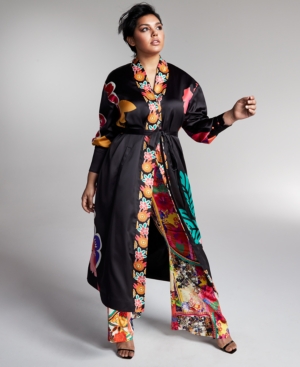 Inc International Concepts Misa Hylton For Inc Maxi Jacket, Created For Macy's In Aree Blooms