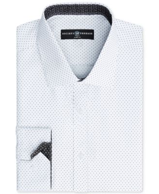 Society of Threads - Men's Slim-Fit Non-Iron Performance Print Dress Shirt
