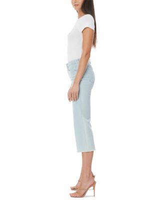 NYDJ Wide-Leg Frayed-Hem Cropped Jeans